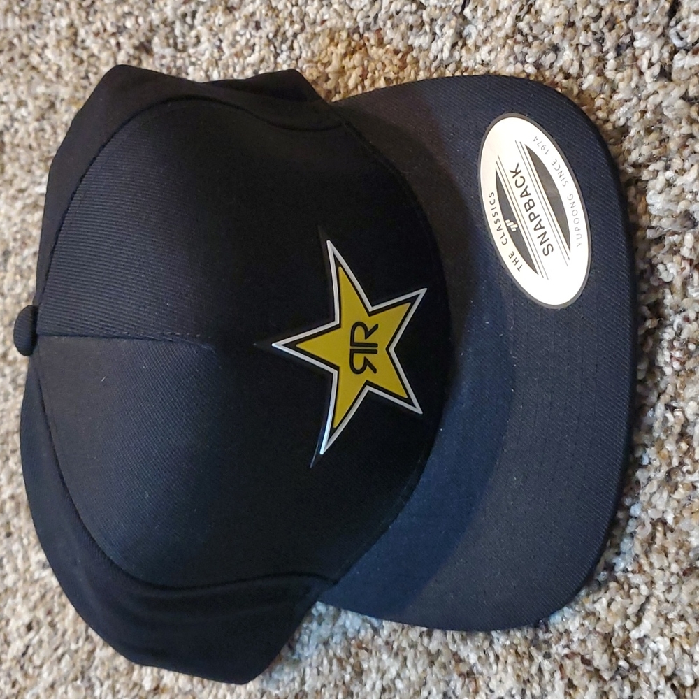 New Rare Rockstar Snapback Hat